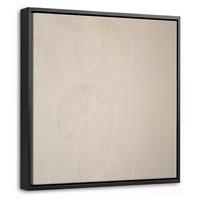 LEINWAND Bilder mit Rahmen - Japandi - Beige - Modern - 20x20 - Ecru, Textil (20/20cm) - MuchoWow