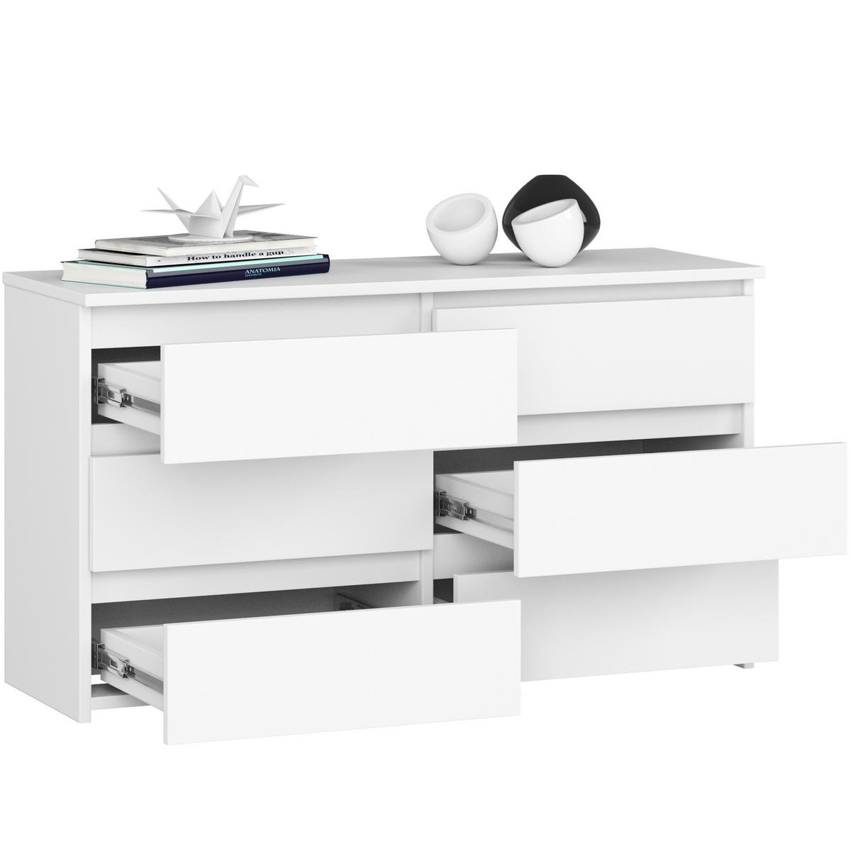 KOMMODE Weiß 57/100/35 - Weiß, Holzwerkstoff (100/57/35cm) - RAUMHIRSCH FURNITURE
