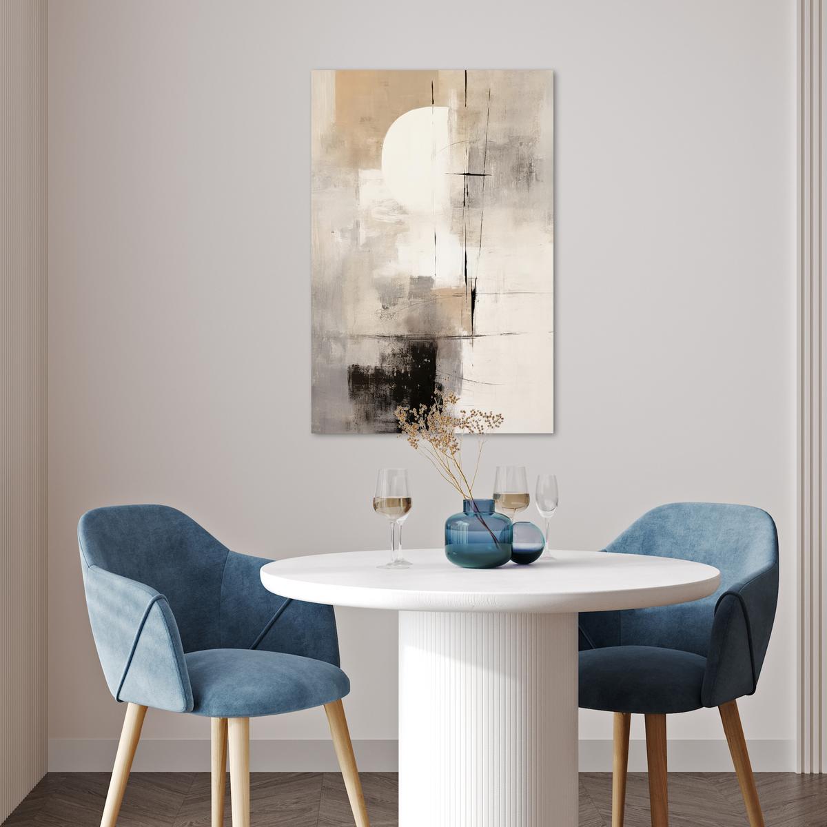POSTER Abstrakt - Kunst - Grau Wanddeko 40x60 cm - Hellgrau, Papier (40/60/0.1cm) - MuchoWow