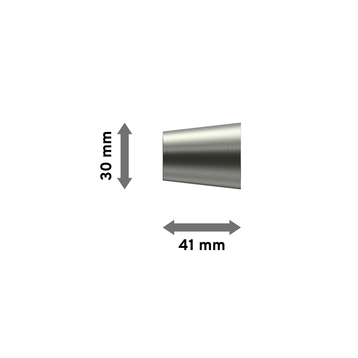 ENDSTÜCKE FÜR GARDINENSTANGEN 20 mm Ø, Sitra Edelstahl-Optik, Packung 2 Stück - Edelstahlfarben, Metall (4.1/3/3cm) - INTERDECO