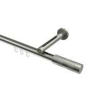 GARDINENSTANGE INNENLAUF Siteno Mavell 160 cm, 1-läufig, 20 mm Ø Edelstahl-Optik - Edelstahlfarben/Silberfarben, Metall (160cm) - INTERDECO
