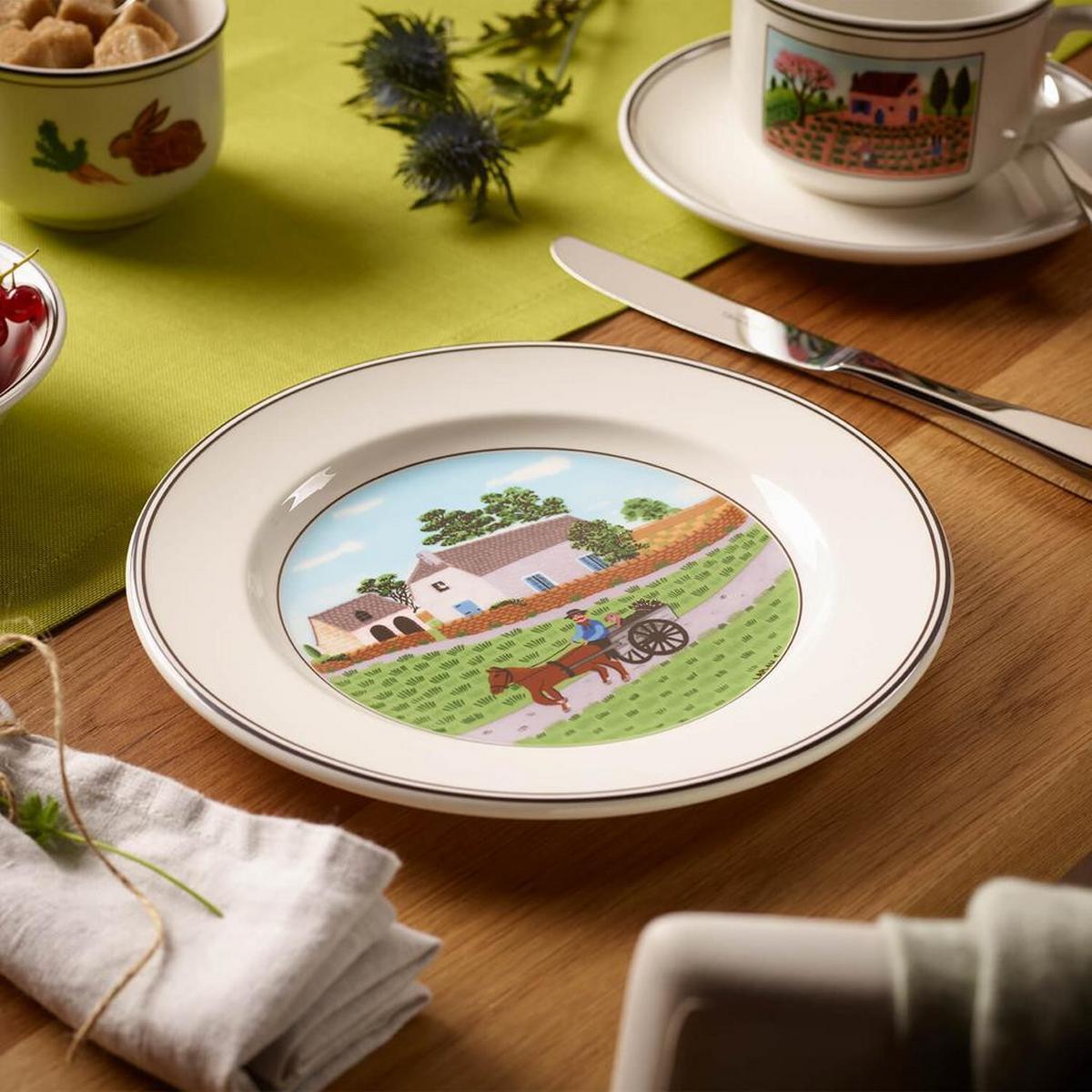 FRÜHSTÜCKSTELLER BAUER Design Naif bunt ø 21 cm - Multicolor, Keramik (21cm) - Villeroy & Boch