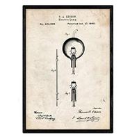 POSTER Elektrische Glühbirne Patent A3 Rahmenlos - Klar, Papier (29.7/5/42cm) - Nacnic