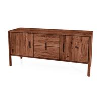 KOMMODE INA Wildeiche - Dunkelbraun, Holz (142/64/46cm) - byoak