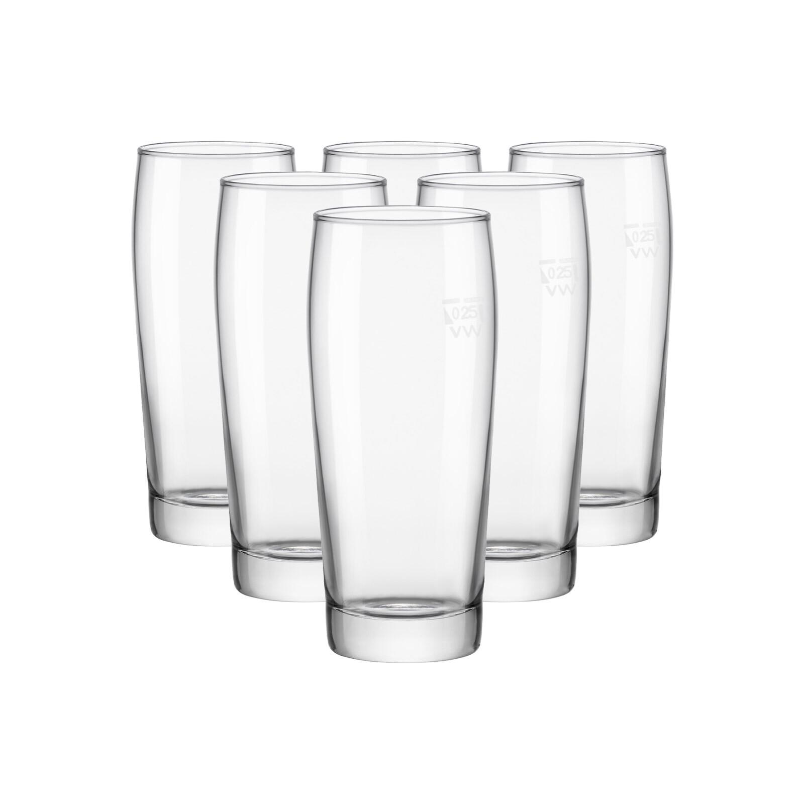 WILLI BECHER GEEICHT Willy transparent 0,25 l 6er Set - Transparent, Glas (0.25L) - Van Well