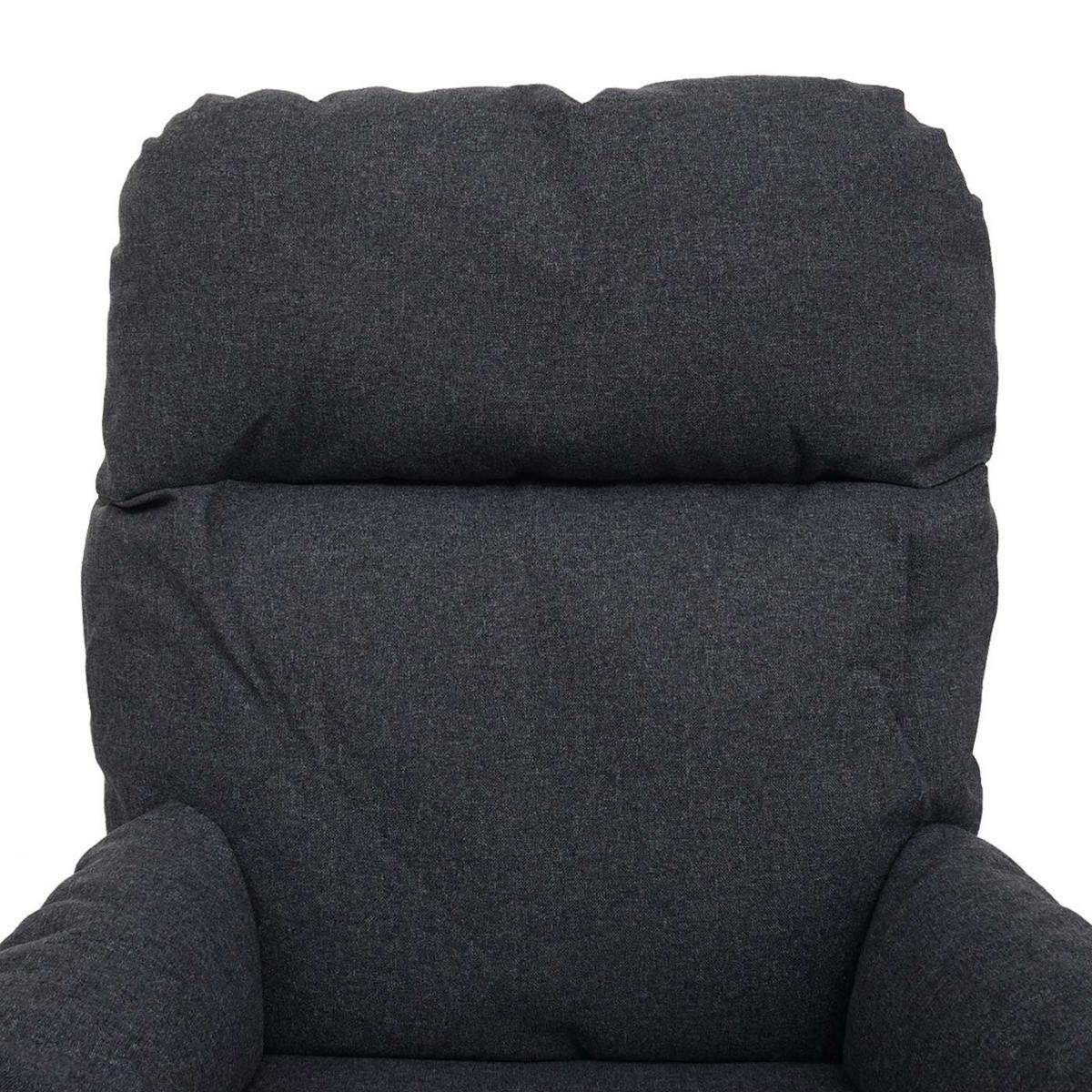 RELAXSESSEL + HOCKER Grau - Dunkelgrau/Grau, Textil (72/101/73cm) - MCW