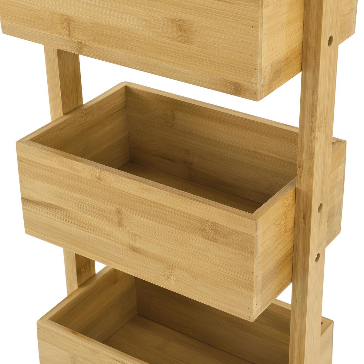 BADEZIMMERREGAL Bardu - Naturfarben, Holz (28/88/16cm) - [en.casa]