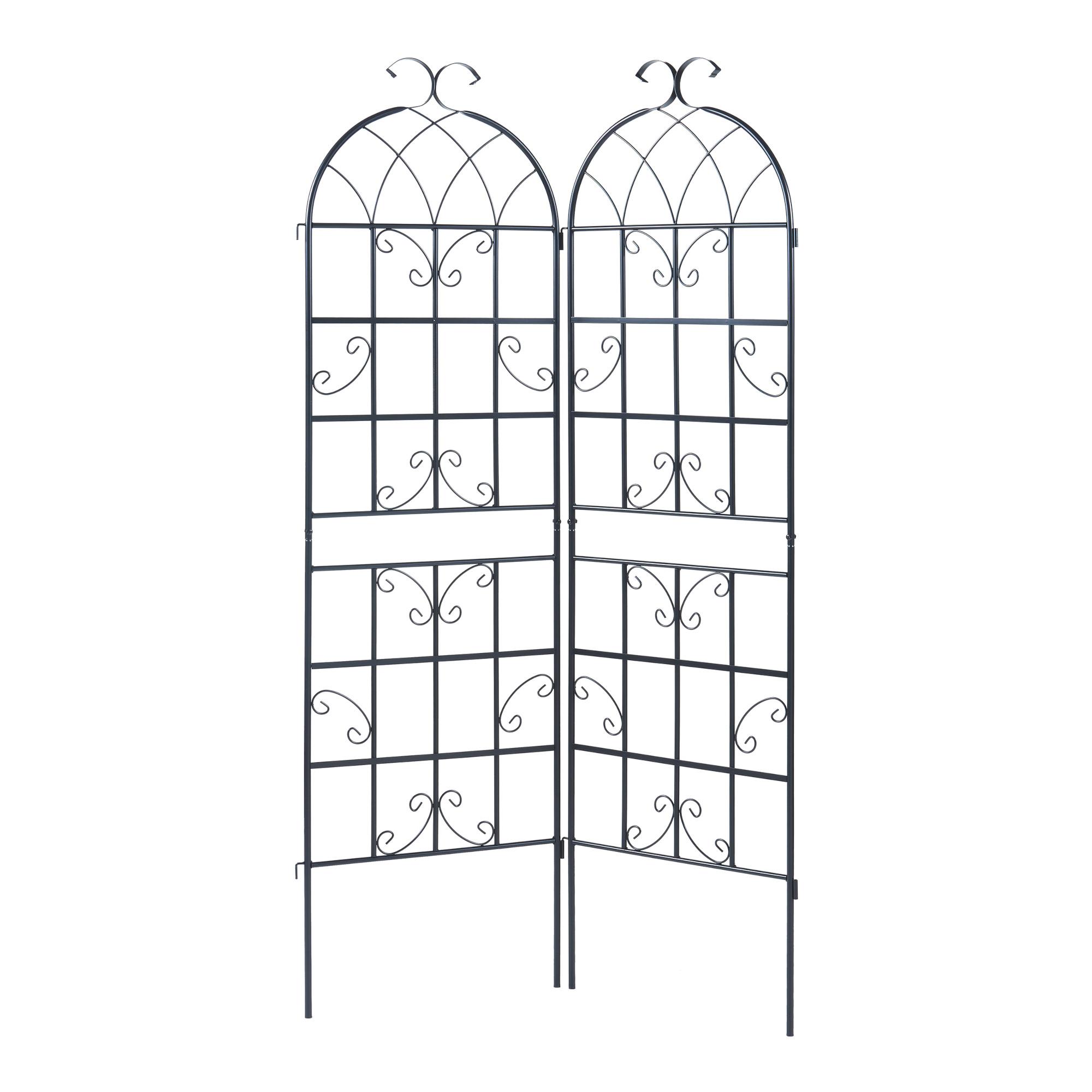 RANKGITTER-SET 2 TLG. Barrea - Schwarz, Metall (50/180/1.3cm) - casa.pro
