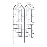 RANKGITTER-SET 2 TLG. Barrea - Schwarz, Metall (50/180/1.3cm) - casa.pro