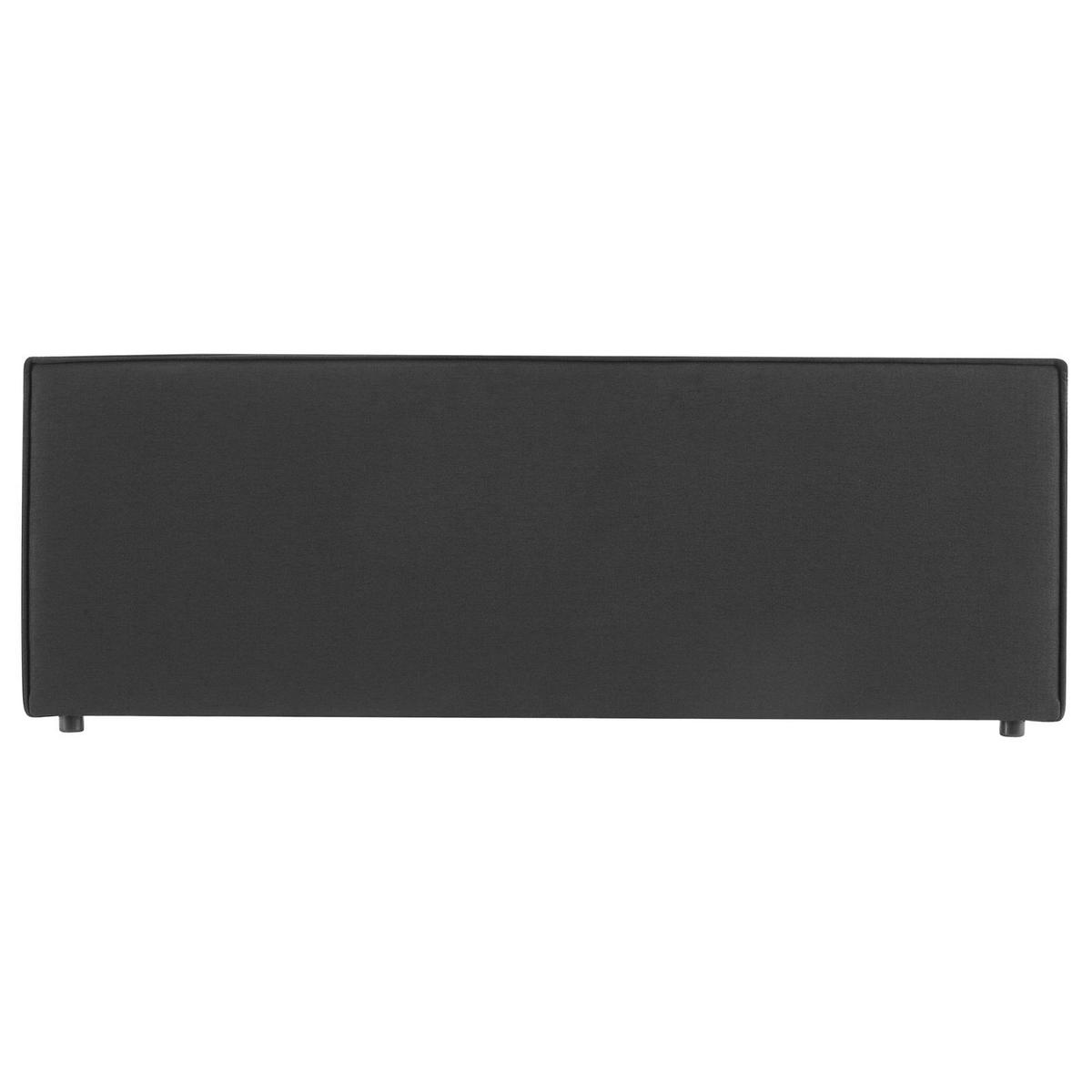 KOPFTEIL KLAO 160x190 cm schwarz - Schwarz, Textil (161/59/6cm) - IDIMEX
