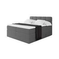 BOXBETT mit Matratze H3/H4 - FAMA KING - 140x200 cm Grau Quelle - Schieferfarben, Holzwerkstoff (140/200cm) - ALTDECOR