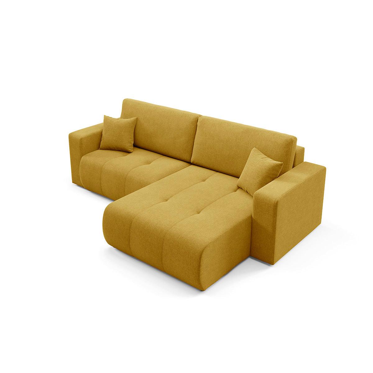 ECKSOFA Giulia 3 Sitzplätze Senfgelb - Gelb, Holz (244/149cm) - Petits-meubles