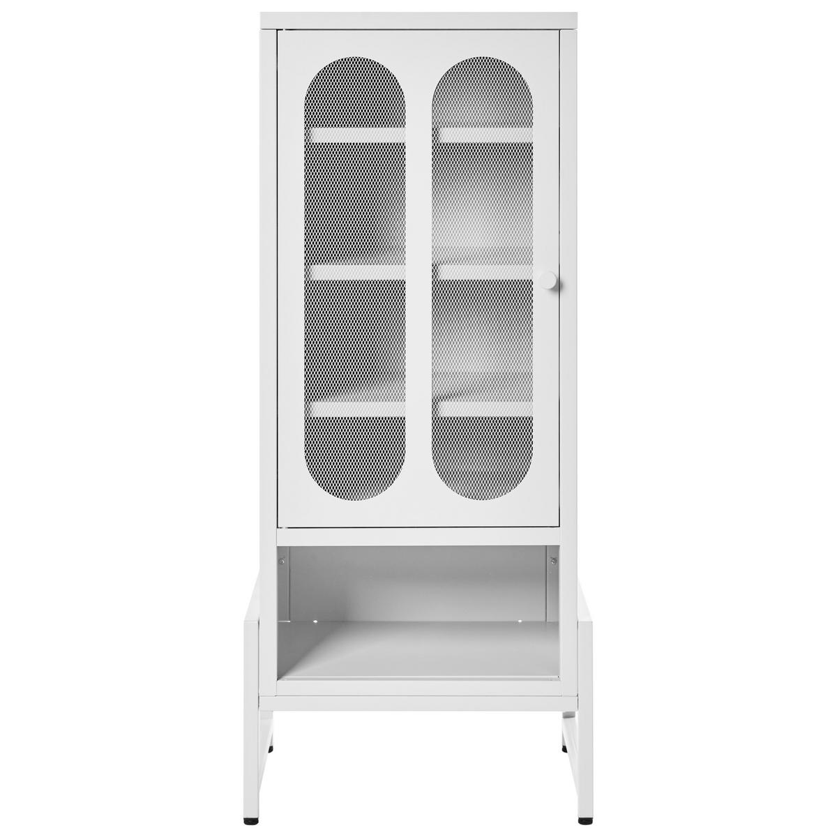 SIDEBOARD Metall Weiß Soletta - Weiß, Metall (47/108/35cm) - Beliani