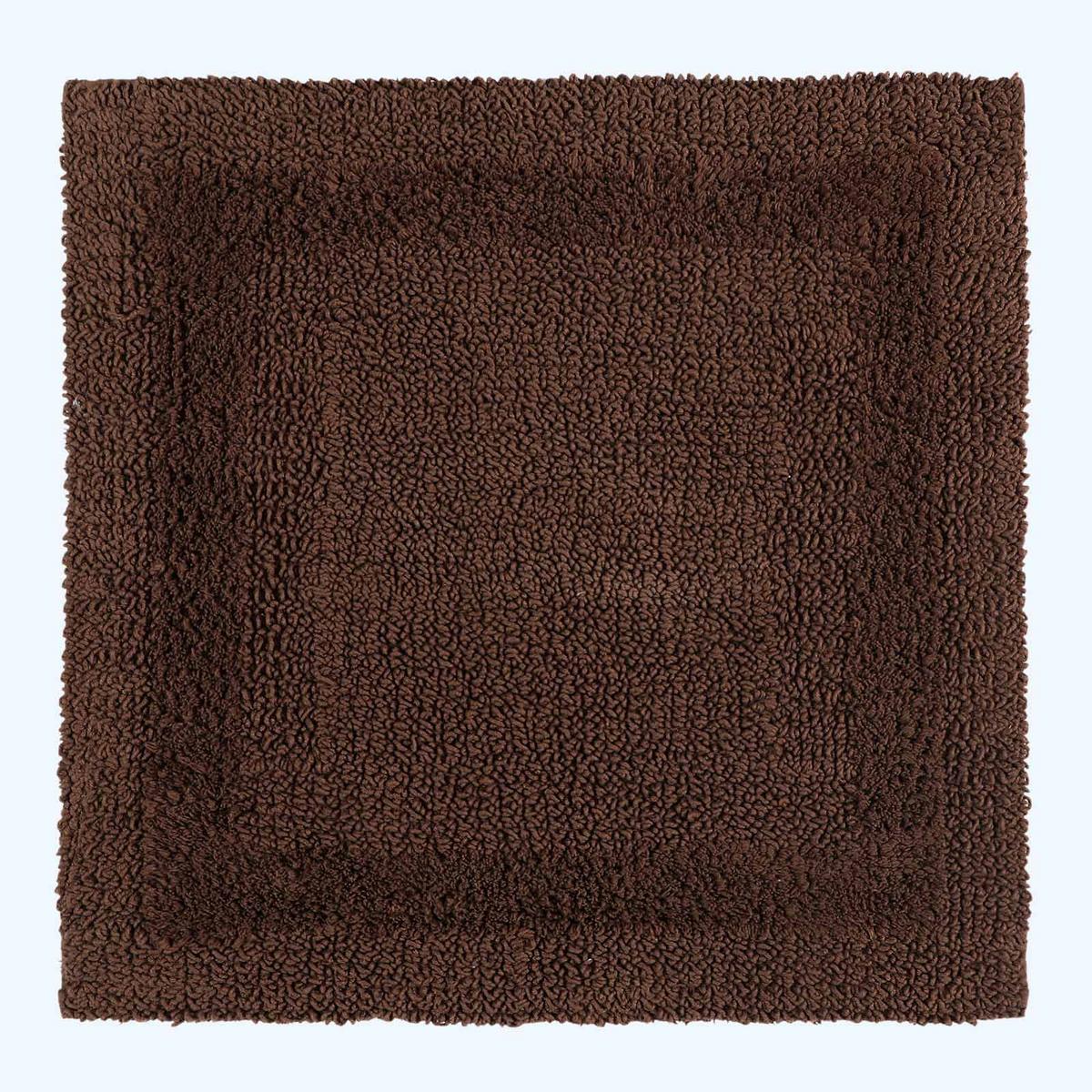 DUSCHVORLEGER 50/50 cm, 100% Baumwolle, wendbar - Braun, Textil (50/50cm) - Homescapes