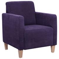SESSEL Karol Bezug Veloursstoff Buche natur / violett - Lila, Kunststoff (71/81/70cm) - 58aufmkessel