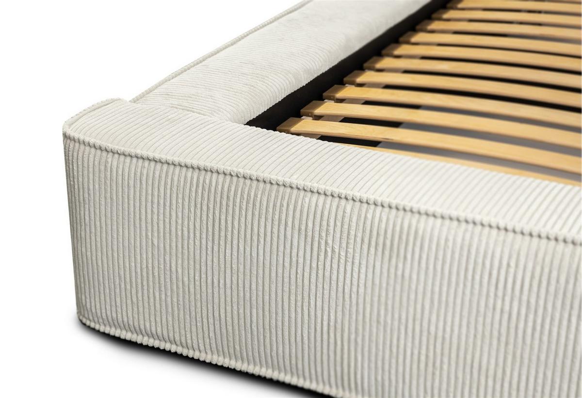 POLSTERBETT Modesto In Lincoln - Creme, Holzwerkstoff/Textil (180/200cm) - Fun Möbel