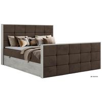 BOXBETT ALNOR DUO 200/200 - Braun Velvet - Topper Visco - H4 - Schwarz/Braun, Kunststoff/Textil (200/200cm) - MKS