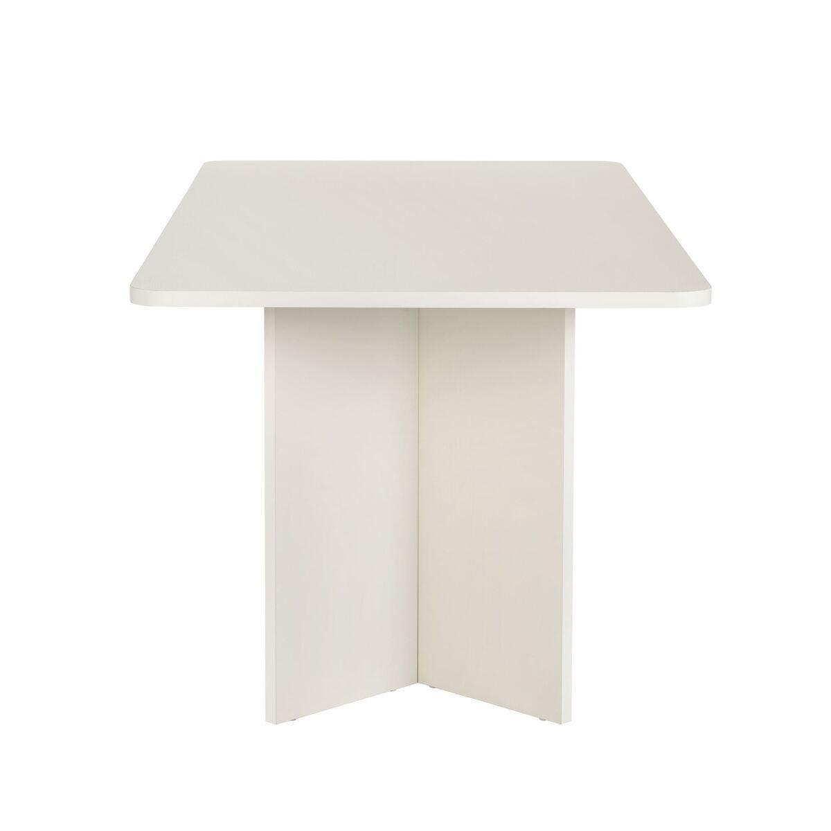 ESSTISCH mit rechteckiger Tischplatte 35/46/180 cm - Eiche Bianco, Holzwerkstoff (96/90/75cm) - Calicosy