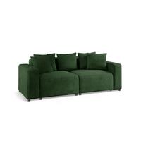 SOFA Megan 2-sitzer In Poso - Dunkelgrün, Holzwerkstoff/Textil (236/75/98cm) - Fun Möbel