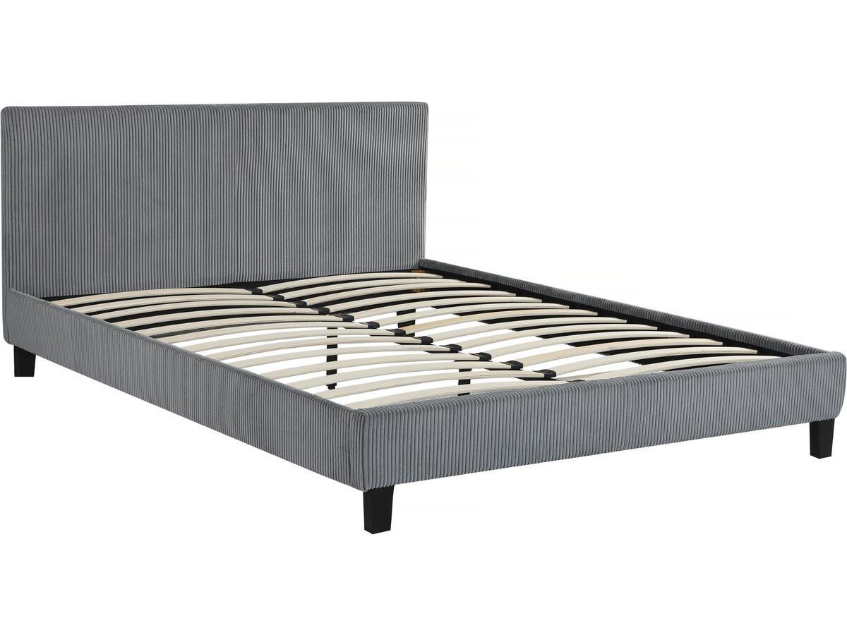 BETT ambre Grau - Grau, Textil (190/140cm) - Habitat Garten