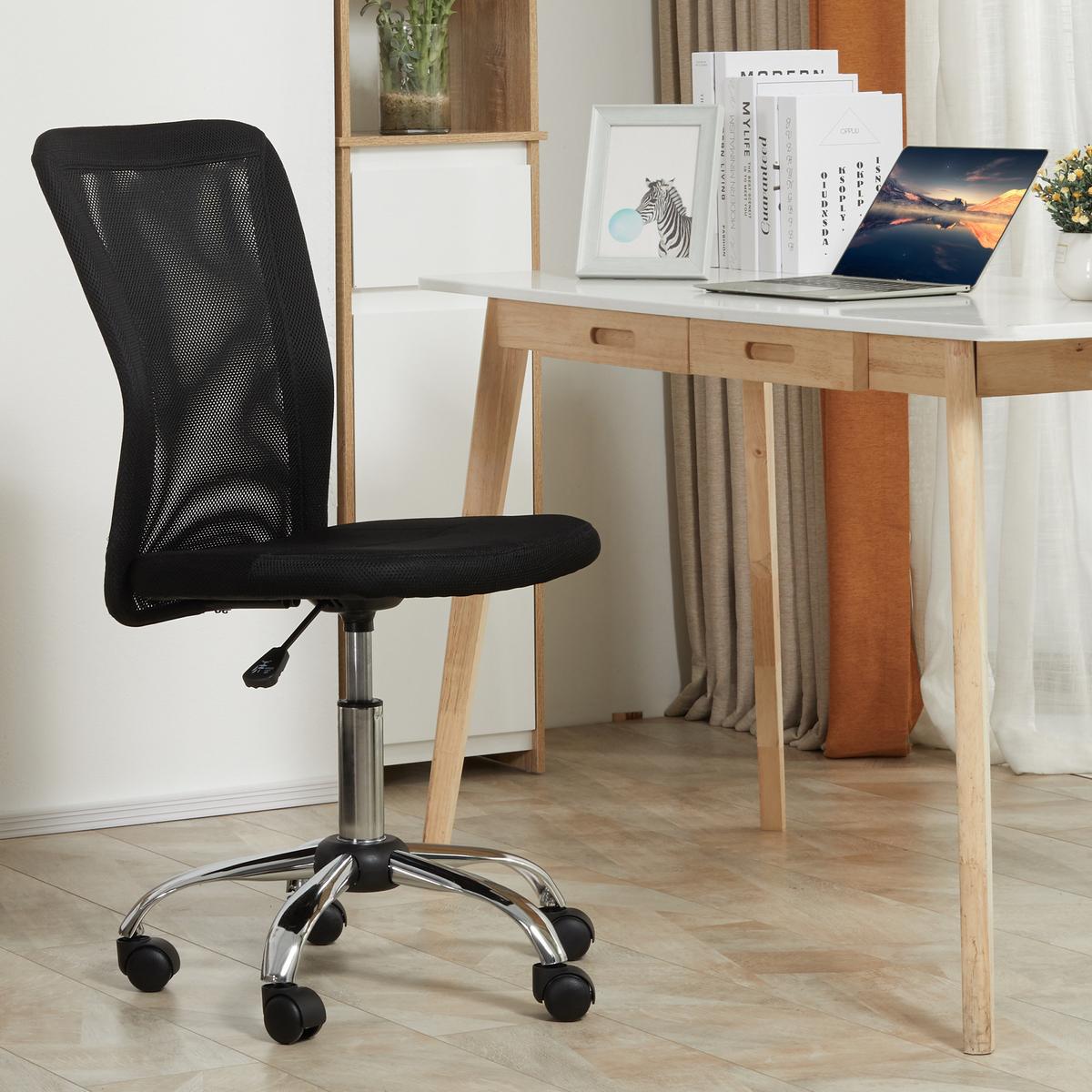 BÜROSTUHL, Ergonomisch, Schwarz - Schwarz, Metall (58/100/43cm) - Vinsetto