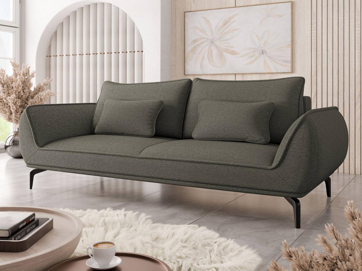 SCHLAFSOFA Cavo 3R - Dunkelgrau/Schwarz, Holz/Textil (249/86/118cm) - MIRJAN24