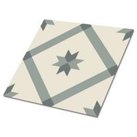 FLIESENAUFKLEBER 9 Stück 30x30 cm selbstklebend Geometrisches Muster - Beige, Textil (30/1.6/30cm) - TULUP