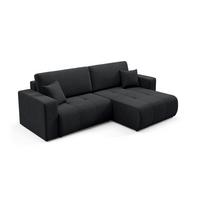 ECKSOFA Giulia 3 Sitzplätze Schwarz - Schwarz, Holz (244/149cm) - Petits-meubles