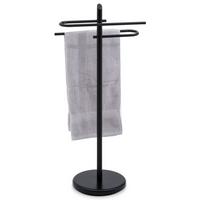 HANDTUCHHALTER MIRO schwarz - Schwarz, Metall (40/89/30cm) - IDIMEX