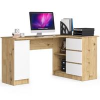 SCHREIBTISCH Eiche Artisan, Weiß 77/155/85 - Eiche Artisan/Weiß, Holzwerkstoff (130/51/77cm) - RAUMHIRSCH FURNITURE