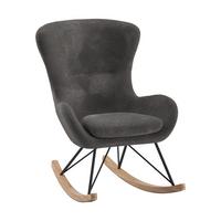 SCHAUKELSTUHL Katreena 76x110x101 Anthrazit/Schwarz/Natur - Anthrazit, Metall (76/101/110cm) - 58aufmkessel