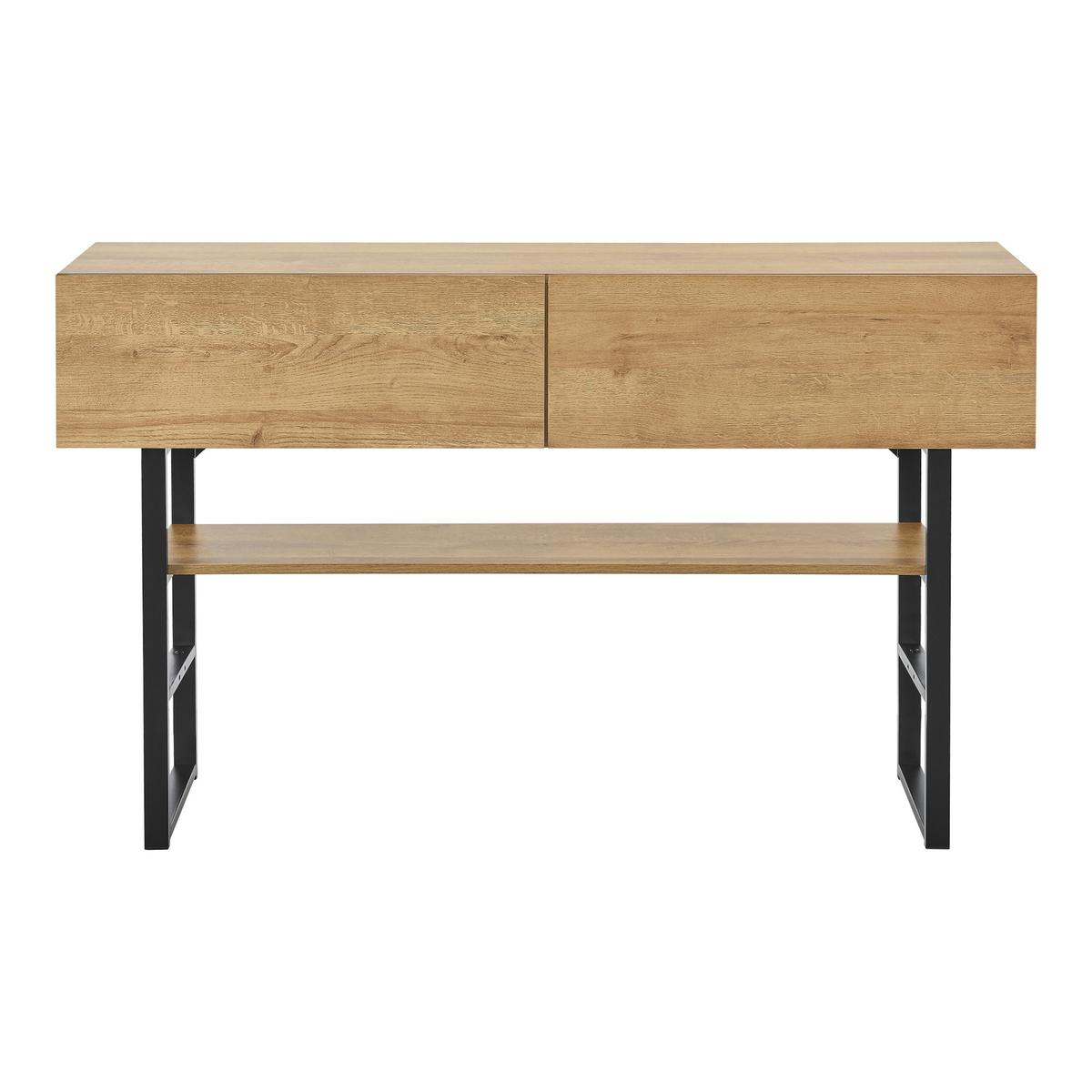 KONSOLENTISCH Varberg - Eichefarben, Holzwerkstoff/Metall (30/120/75cm) - [en.casa]