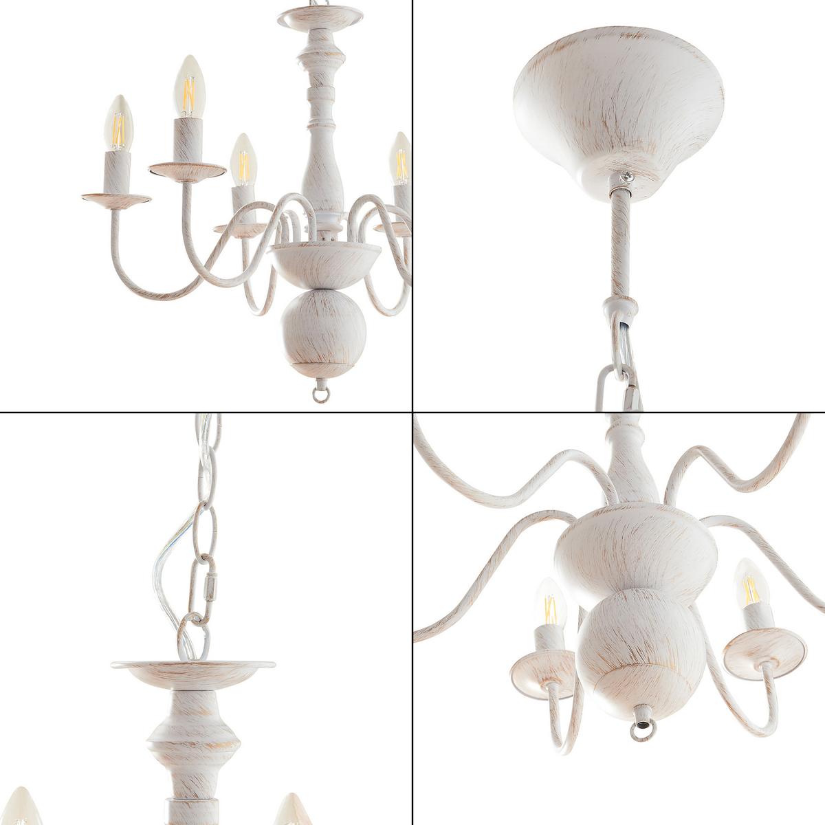 KRONLEUCHTER Berkeley - Weiß, Metall (56/56/160cm) - lux.pro