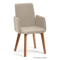 ARMLEHNSTUHL (4er-Set) Darcie 52x92x60 Eiche geölt/Natur - Eichefarben/Naturfarben, Kunststoff (60/92/52cm) - 58aufmkessel