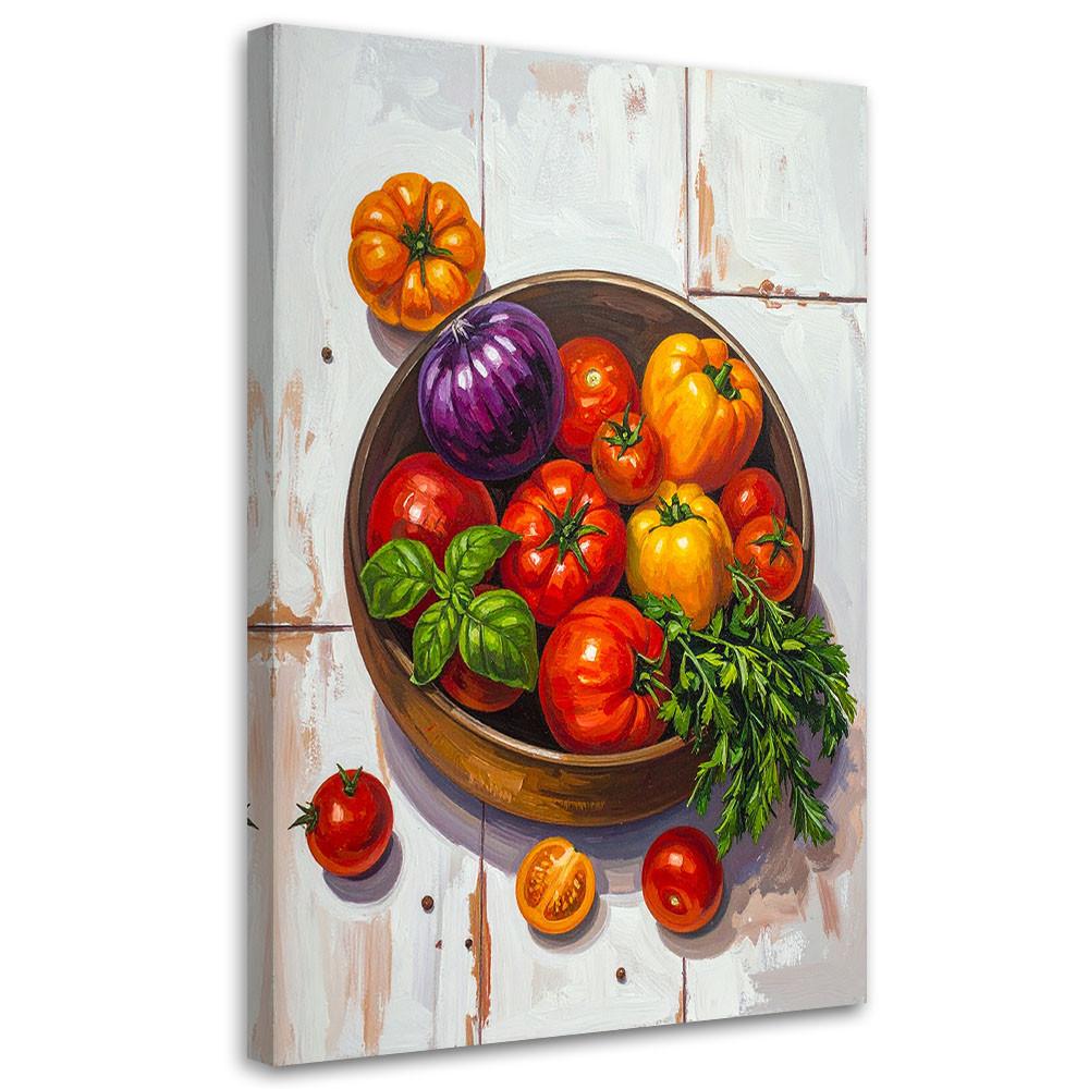 LEINWANDBILD Essen & Trinken 40x60cm - Multicolor, Textil (40/60cm) - Feeby