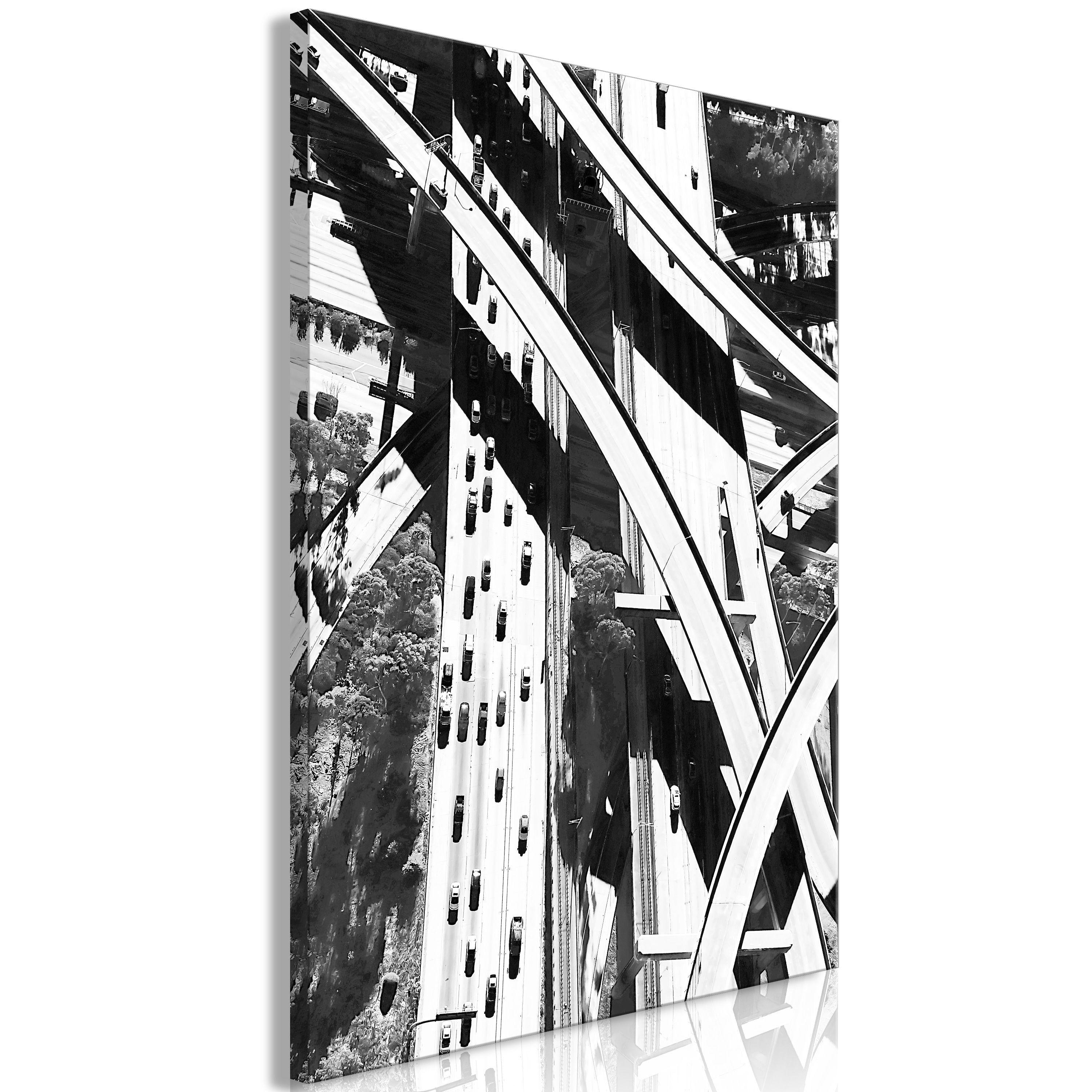 KUNSTDRUCK Schwarz-Weiß 80/120 cm - Schwarz, Textil (80/120cm) - KUNSTLOFT