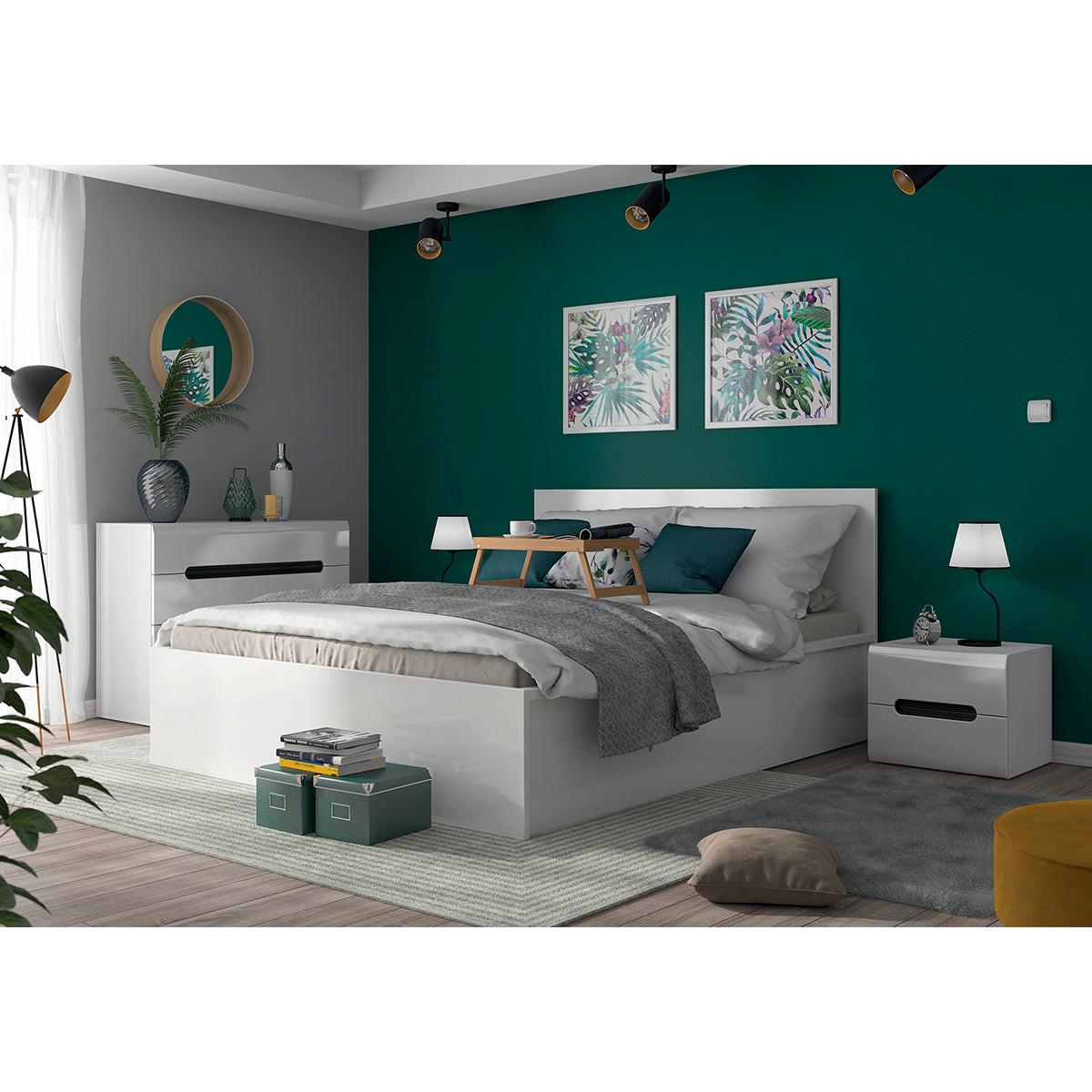 BOXBETT 160/200 Edwin Weiß - Weiß, Holzwerkstoff (160/200cm) - Petits-meubles