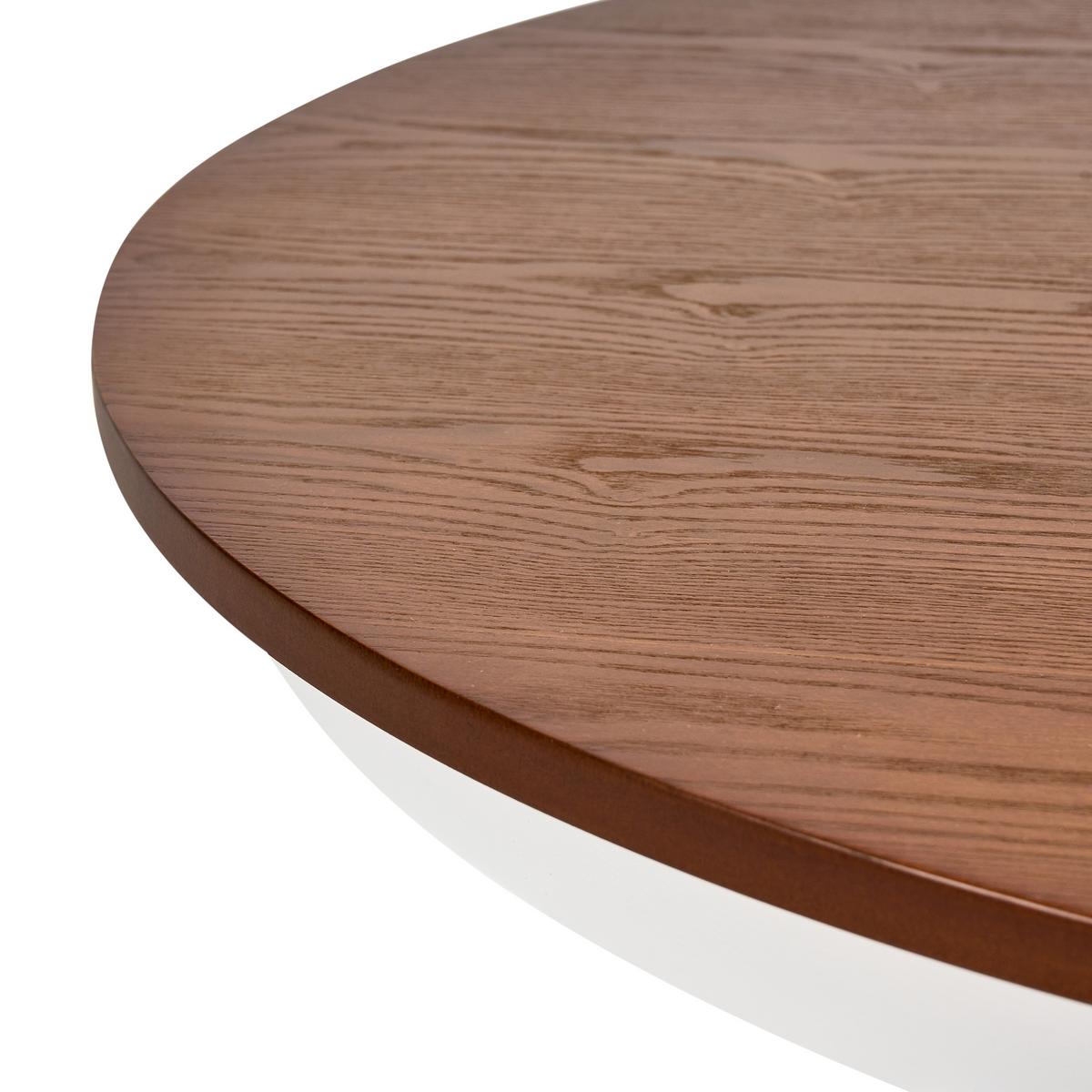 ESSTISCH ausziehbar Braune Esche 106-150/106 cm Holz Akron - Braun, Holz (106/106/74cm) - Beliani
