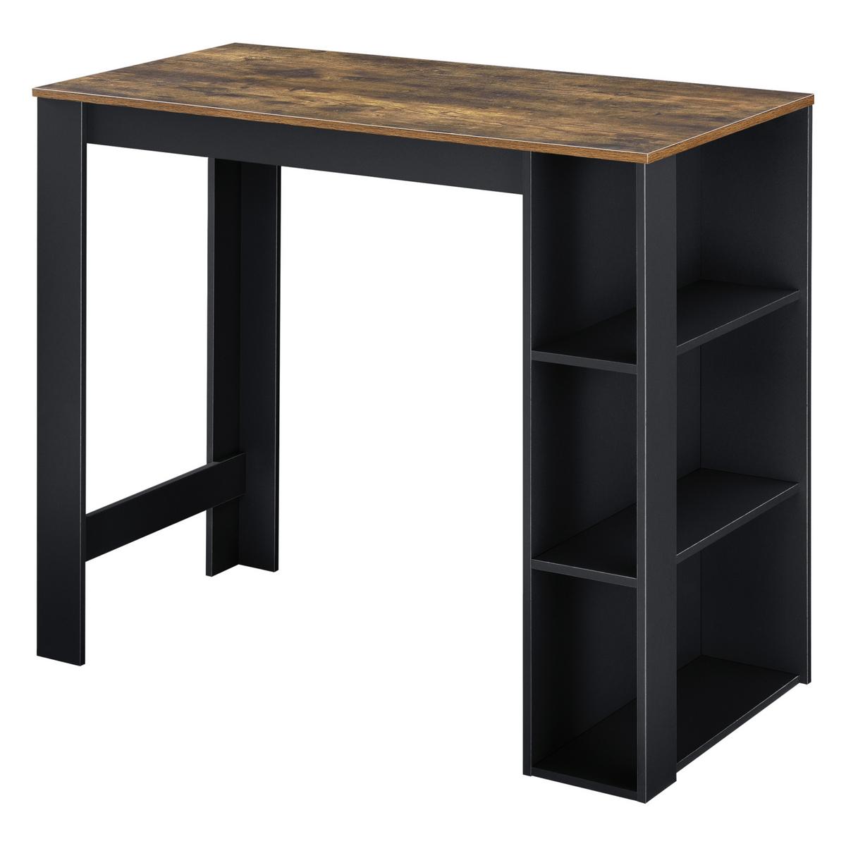 BARTISCH Danderyd - Schwarz/Braun, Holzwerkstoff (60/120/105.5cm) - [en.casa]