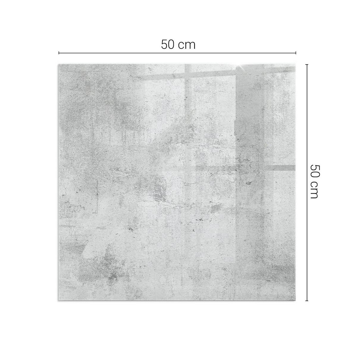 GLASPLATTE für Kamin 50x50 cm - Grau, Glas (50/50/0.4cm) - TULUP