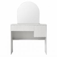SCHMINKTISCH weiß mit Spiegel Schubladen modern - Weiß, Holzwerkstoff (90/135/40cm) - Urban Meuble