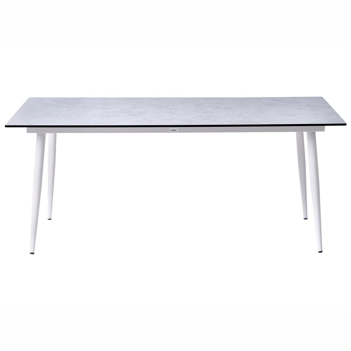 GARTENTISCH 180/90 cm Steinoptik Hellgrau Tolentino - Hellgrau, Kunststoff (180/90/75cm) - Beliani