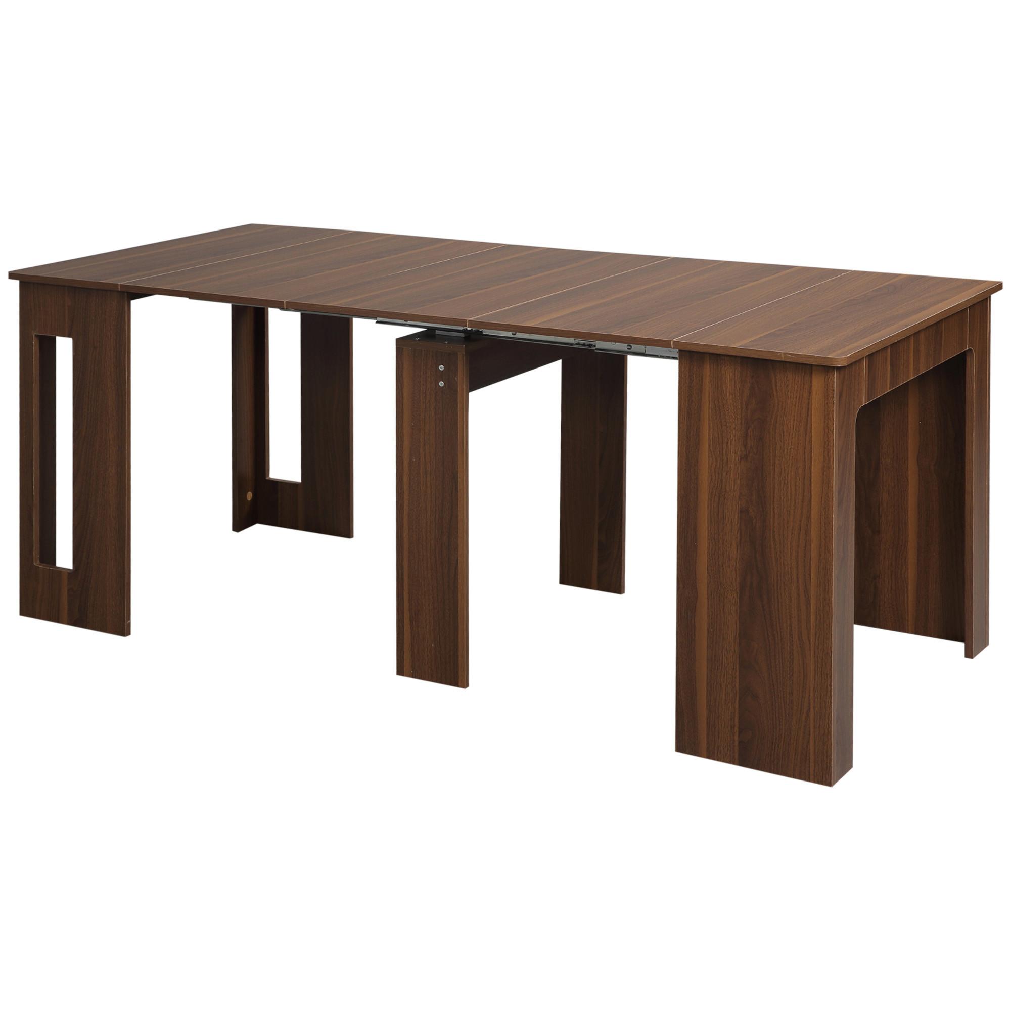 ESSTISCH Klapptisch ausziehbarer Küchentisch Esszimmertisch Holztisch Braun - Hellbraun/Braun, Holzwerkstoff (180/85/75cm) - HOMCOM