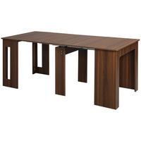 ESSTISCH Klapptisch ausziehbarer Küchentisch Esszimmertisch Holztisch Braun - Hellbraun/Braun, Holzwerkstoff (180/85/75cm) - HOMCOM