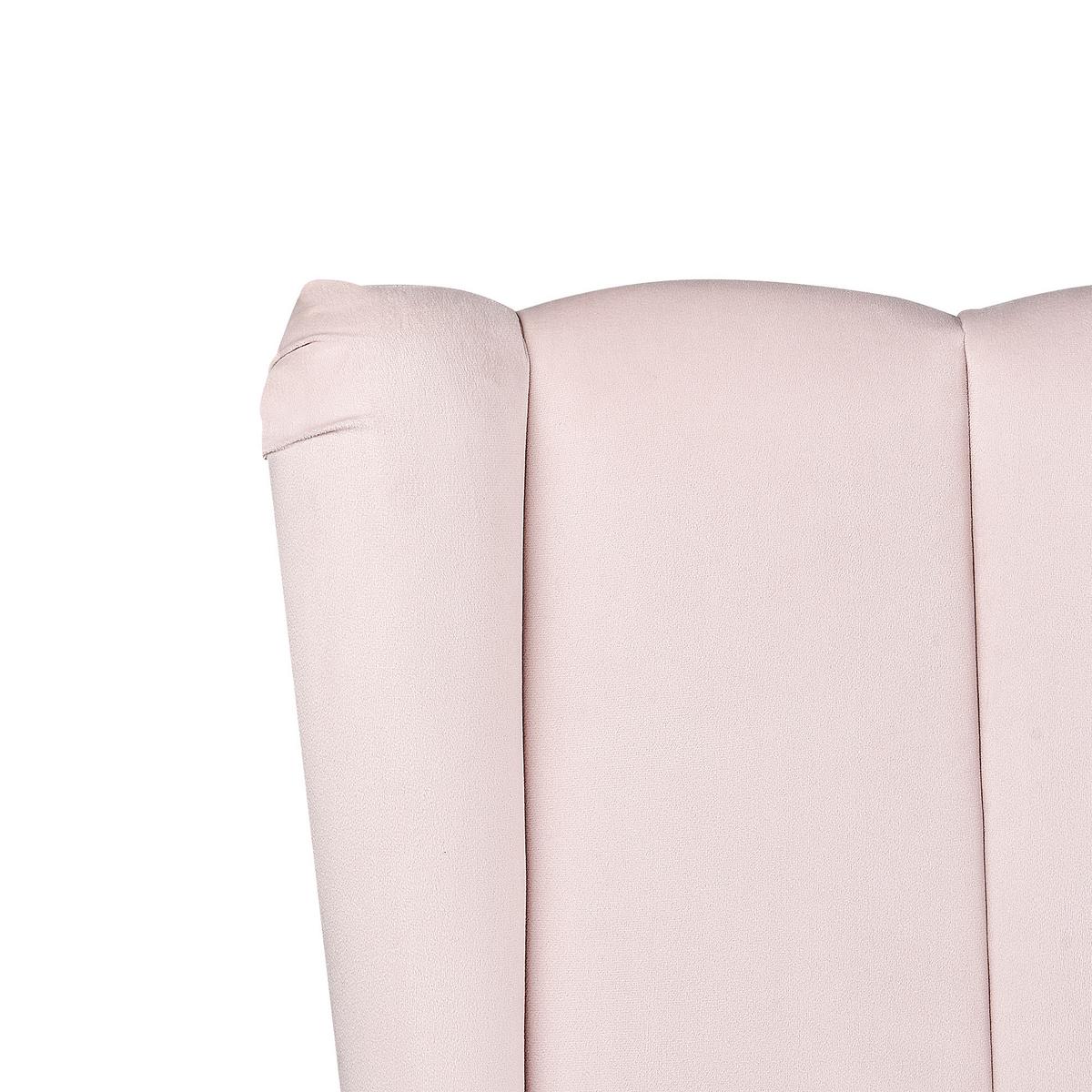 POLSTERBETT 180/200cm Rosa Miribel - Pink, Textil (180/200cm) - Beliani