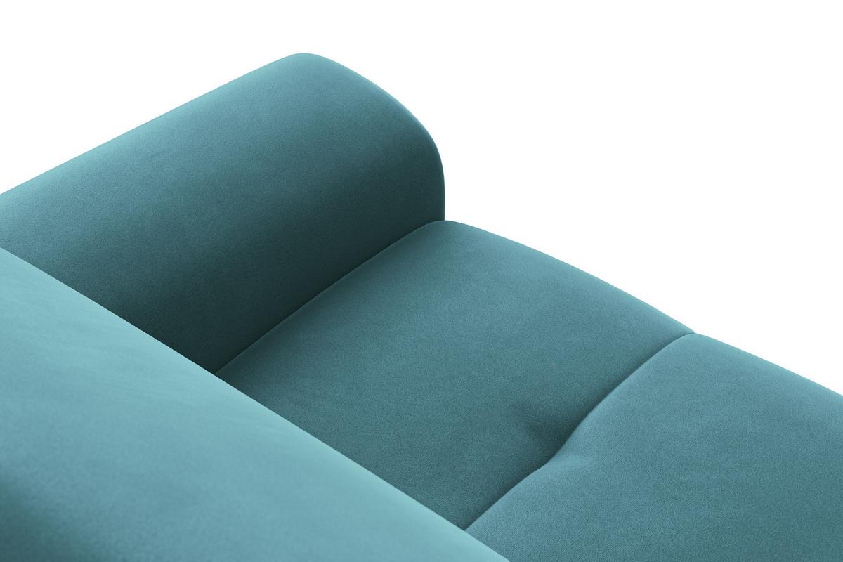SOFA FIERO 3-Sitzer, Minter Veloursstoff - Schwarz/Mintgrün, Holz/Textil (212/82/103cm) - Courtois Laville
