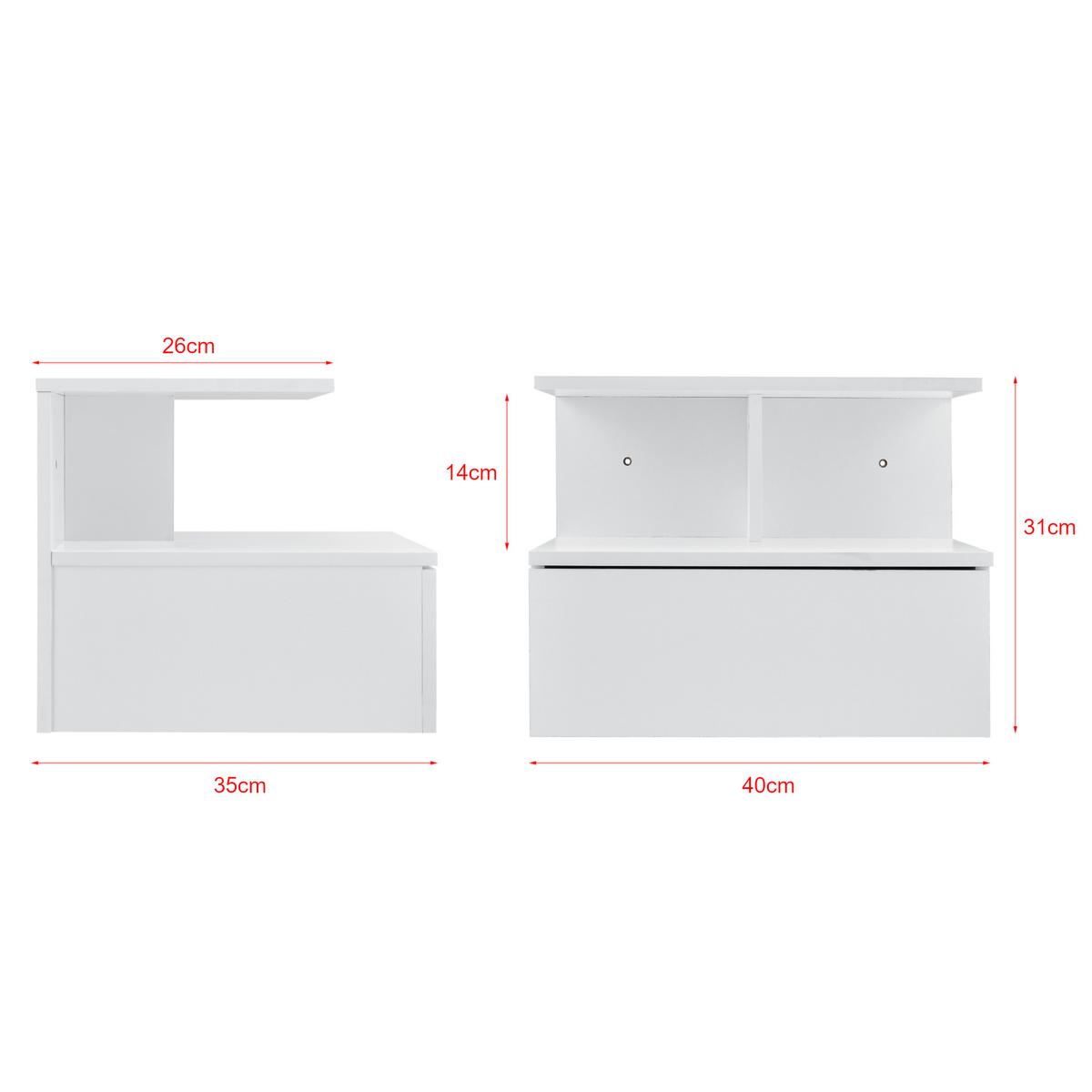 WANDSCHRANK Amberg - Weiß, Holzwerkstoff (40/31/35cm) - [en.casa]