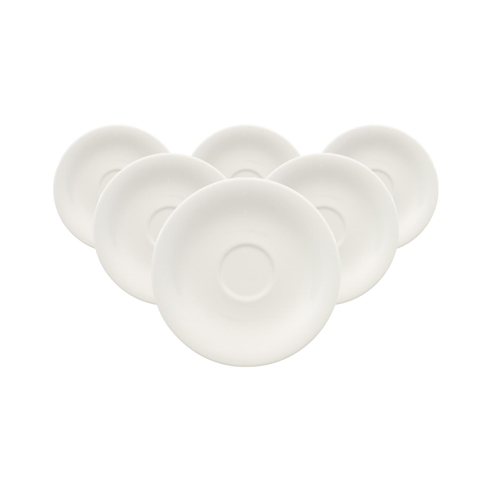 ESPRESSOUNTERTASSEN New Cottage Basic weiß ø 12 cm 6er Set - Weiß, Keramik (12cm) - Villeroy & Boch