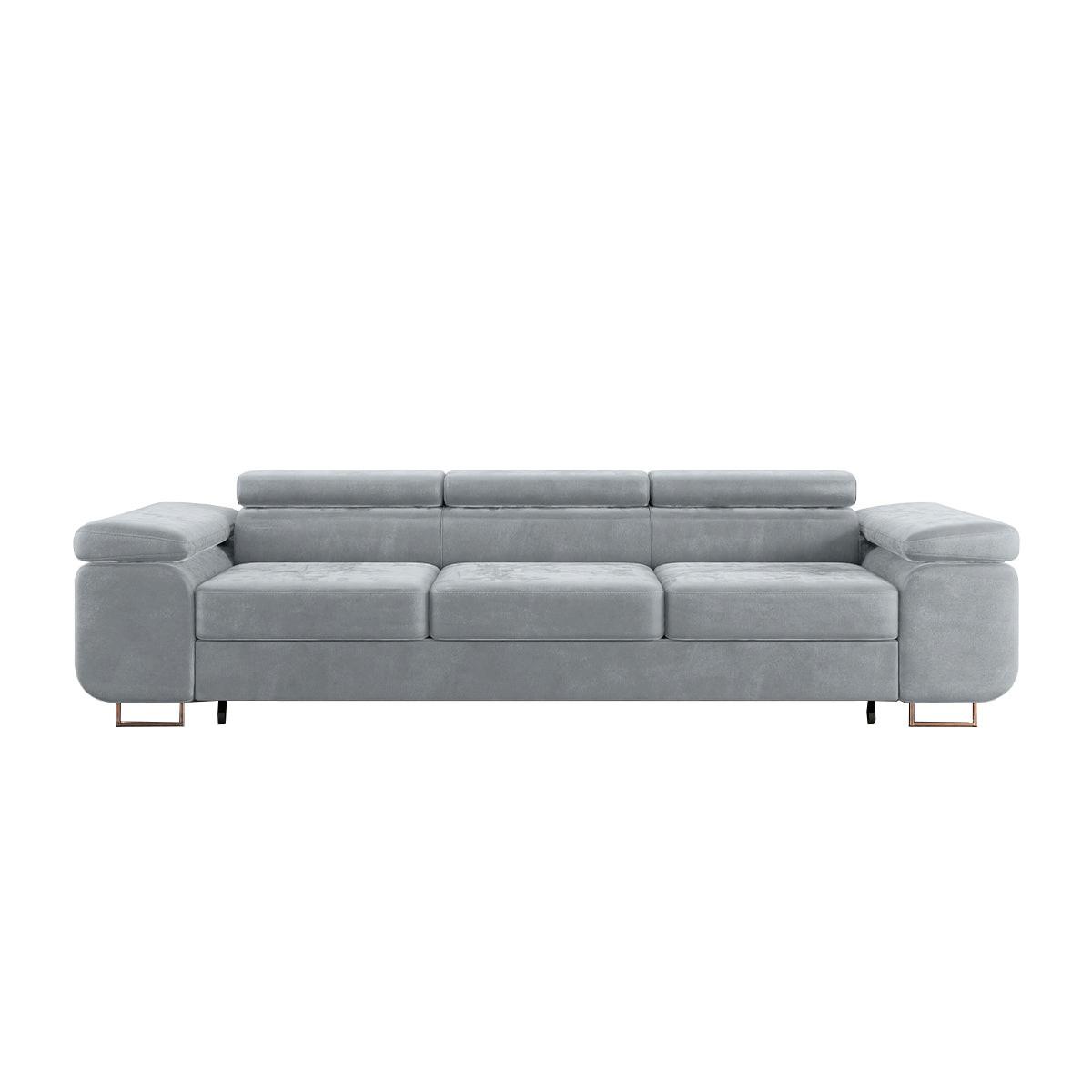 SCHLAFSOFA Lyam 3 Sitzplätze Hellgrau - Grau, Holzwerkstoff (275/69/100cm) - Petits-meubles