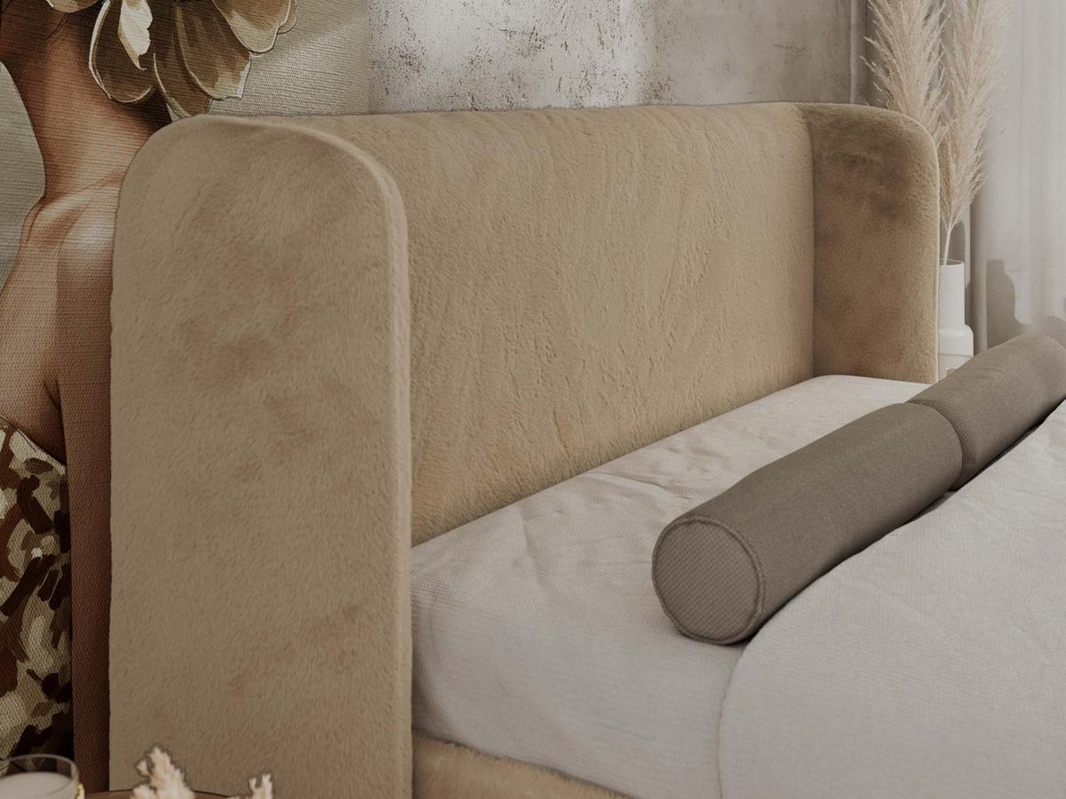 POLSTERBETT EMORA CLASSIC DUO 140/200 - Beige Plüsch - Multipocket-Matratze - Beige, Textil (140/200cm) - MKS